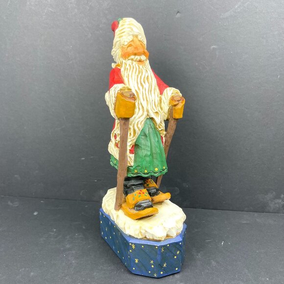 David Frykman Portfolio Santa on Skiis -Musical Figurine (1997) 11” – READ - Picture 1 of 13